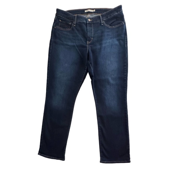 Levi's Women's Straight Leg Jeans - Dark Blue - Picture 8 of 14